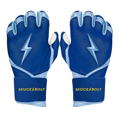 BRUCE BOLT Bear Series Long Cuff Batting Gloves Bear Mayer Collection TampaBlue Youth Medium - Image 1