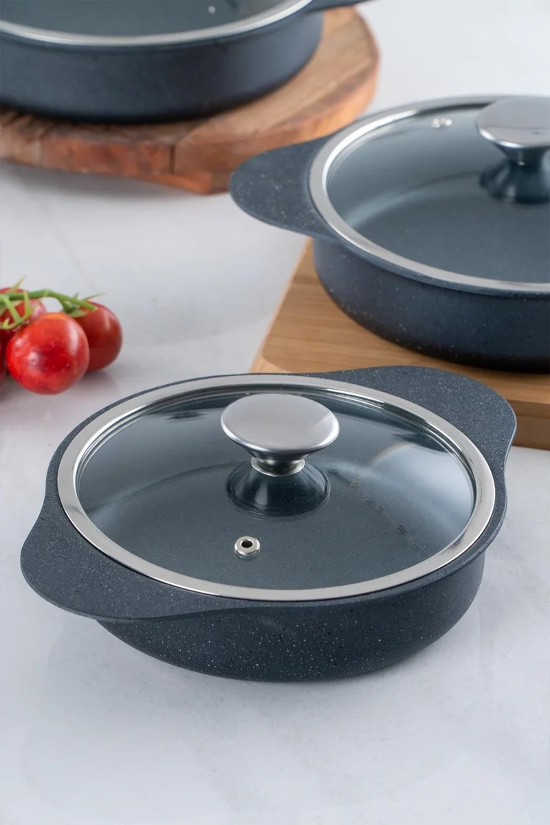 Acar Camille Gray 6 Piece Cast Iron Pan Set