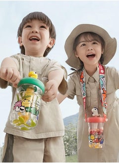 Babycare Babycare - T-Rex Toby Sippy Cup, Peach, 500 ml, BPA-Free, Leak-Proof, Non-Toxic, Easy Grip Handle, Safe for Toddlers, Spill-Proof Design, Durable, Portable, Ideal for Baby Feeding  - Image 2