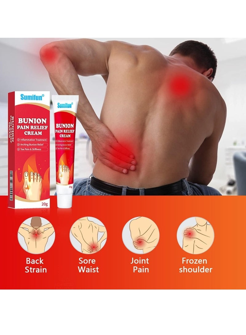 Sumifun كريم تخفيف آلام البثور كريم تخفيف تصلب أصابع القدم كريم تخفيف آلام البثور للقدمين لتخفيف آلام المفاصل تصلب علاج الالتهاب كريم البثور مرهم الشفاء الطبيعي 20 جرام - Image 3