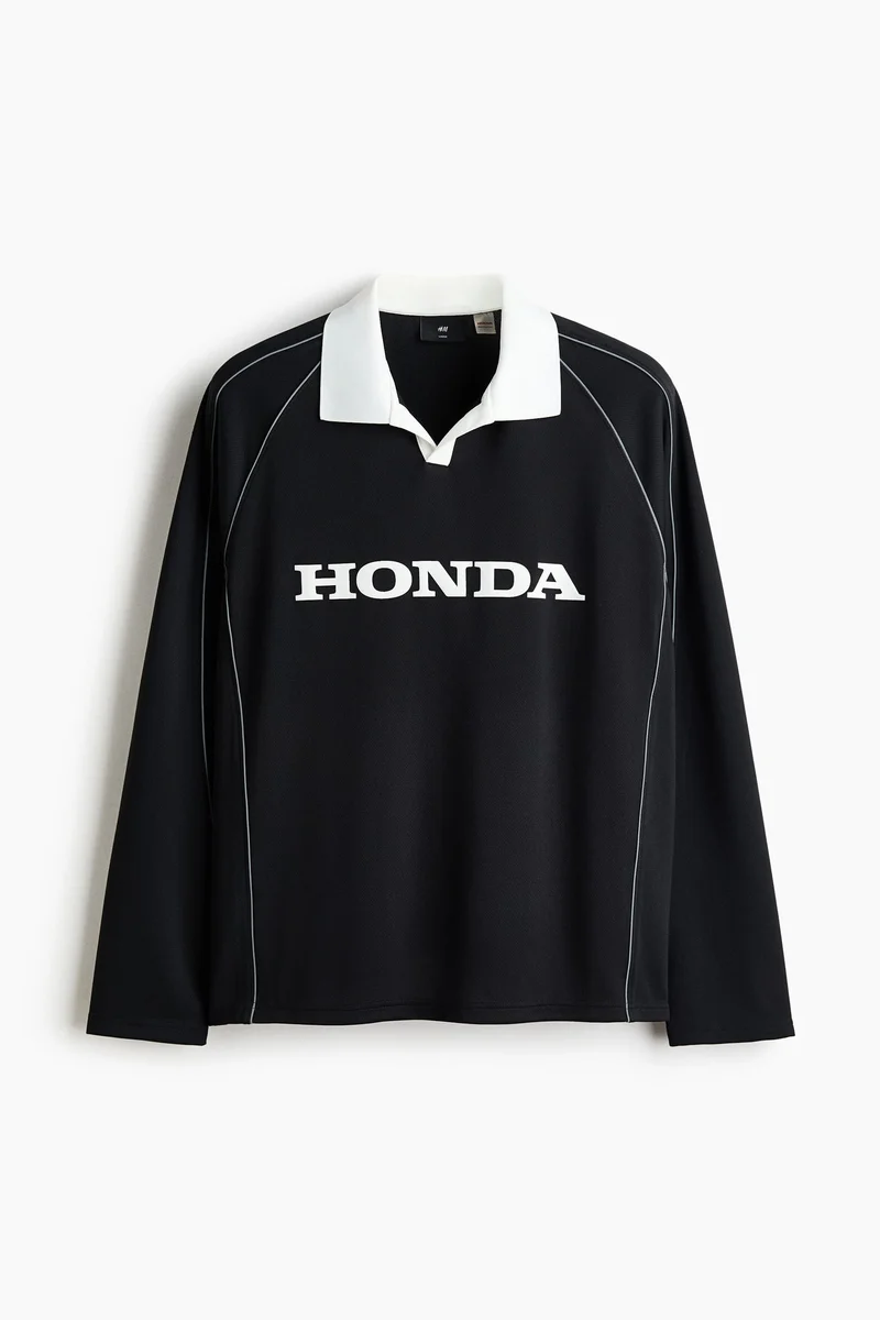 H&M  Loose Fit Printed polo shirt for Men | Best Price UAE