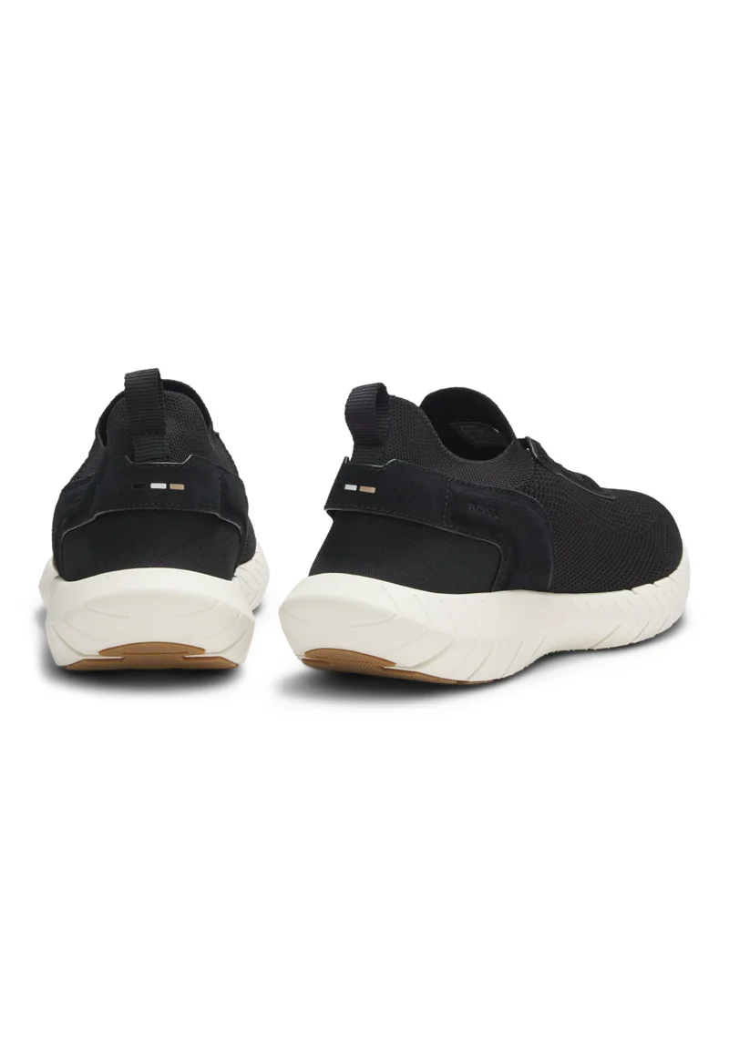 BOSS BOSS-MOTION trainers with knitted uppers and leather trims
