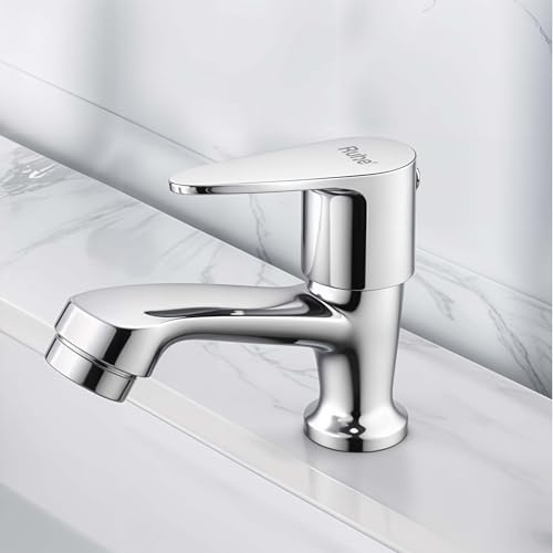 Ruhe® Liva Brass Faucet/Brass Tap | Pillar Cock Faucet/Tap with Chrome Finish for Bathroom Washbasins & Kitchen Sinks| Bathroom wash Basin tap - Image 1