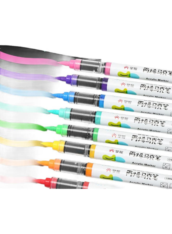 Grasp Master 36-Color Straight Liquid Soft-Tip Acrylic Markers For Hand-Drawing, Graffiti, Student Art, Waterproof, Non-Translucent, Stackable, Watercolor Pens, Paint Pens, Children'S Birthday And Back-To Gift - Image 2
