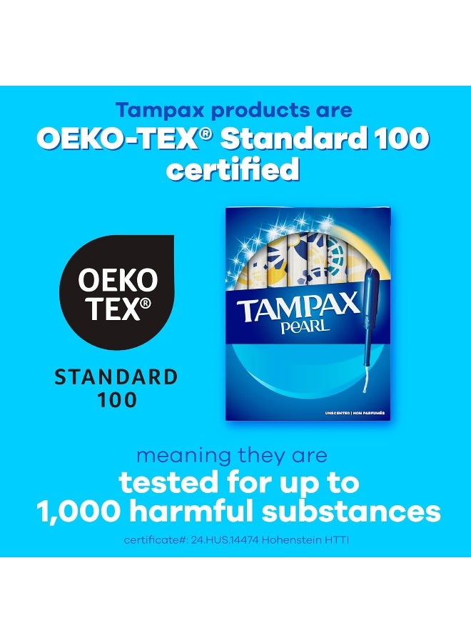 Tampax تامباكس بيرل تامبون، مع حافة ليك غارد، امتصاص فائق، بدون رائحة، 45 قطعة (قد يختلف التعبئة) - Image 5
