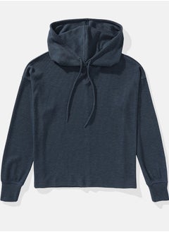 American Eagle Oversized Waffle Drawstring Hoodie  - Image 4