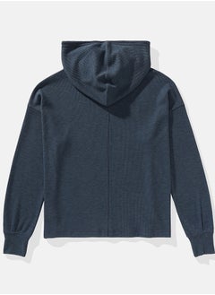American Eagle Oversized Waffle Drawstring Hoodie  - Image 3