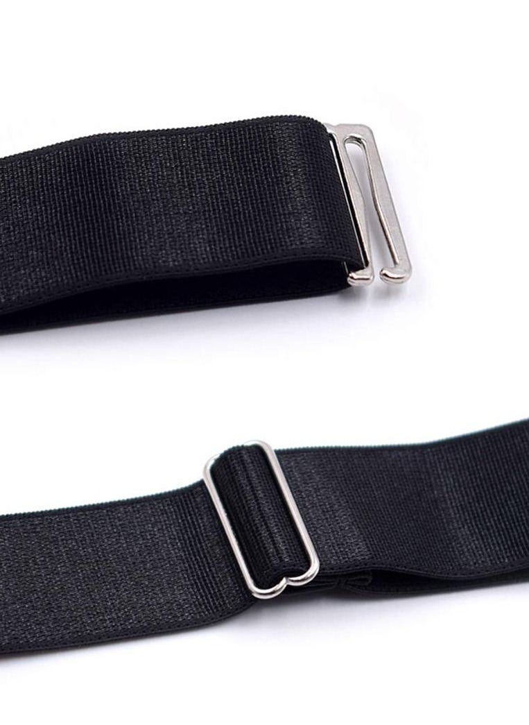 SYOSI - Men's Shirt Holder Adjustable Elastic Shirt Garter Belt Shirt Holder with Anti-Slip Locking Clip Holder for Shirt Pleating and Fixing the Position of Men's Shirts - Image 1