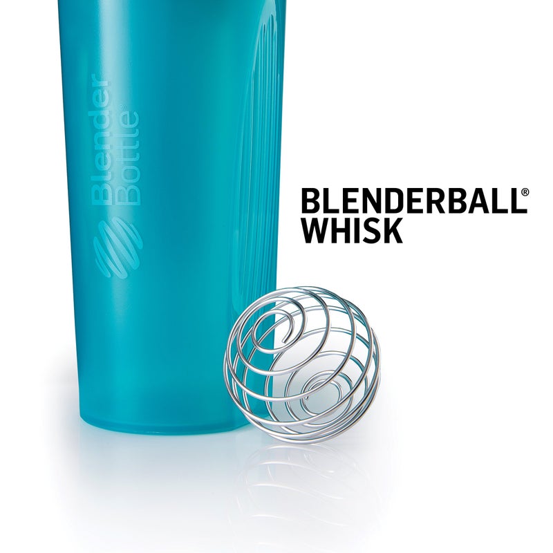 BlenderBottle زجاجة خلط بلندر بوتل كلاسيك مثالية لمخفوقات البروتين وما قبل التمرين، 28 أونصة، شفافة/سوداء (عبوة من 2) - Image 3