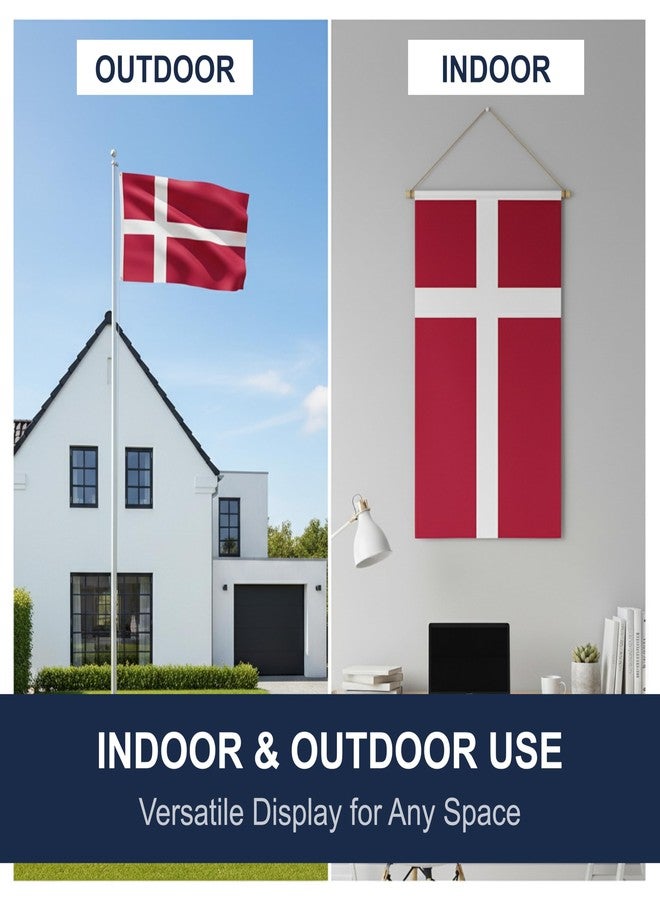 شو سترينج كينج علم دنماركي خارجي من شوسترينج كينج SSK® - كبير 3 × 5 أقدام، بوليستر مقاوم للعوامل الجوية - Image 3