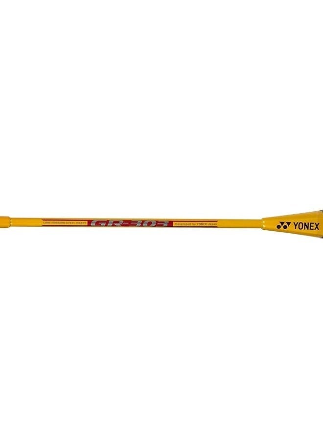 يونيكس مضرب تنس الريشة YONEX GR 303 مصنوع من مزيج الألومنيوم مع غطاء كامل (أصفر/أصفر) - طقم من قطعتين - Image 4