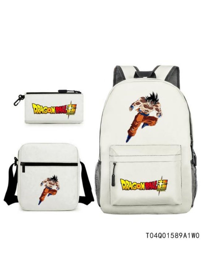 All-match animation-style backpack three-piece set, fully functional, worry-free travel storage - 507  - Image 1