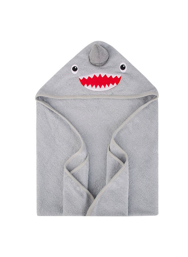 hudson baby Animal Hooded Towel Woven Terry – Shark - Image 3