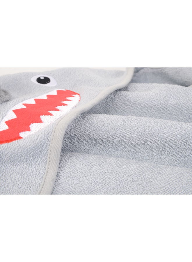 hudson baby Animal Hooded Towel Woven Terry – Shark - Image 4
