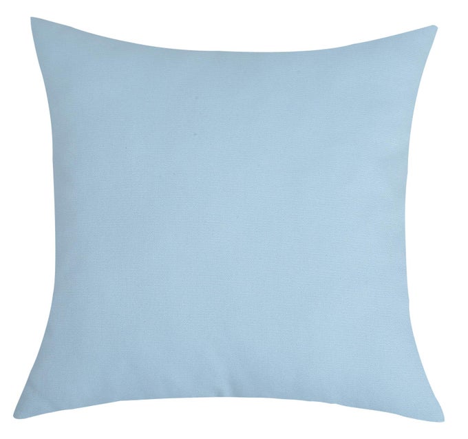 HANDMADE DECORATIVE SOLID 100 COTTON CANVAS THROW PILLOW COVERSPILLOW SHAMS 18X18 LIGHT BLUE