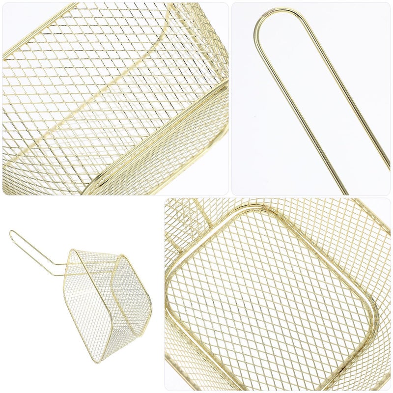 Stainless Steel Deep Fryer Basket With Handle Large Wire Mesh For French Fries - Image 4