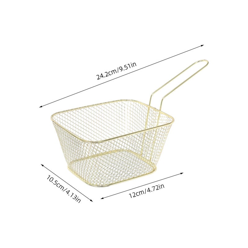 Stainless Steel Deep Fryer Basket With Handle Large Wire Mesh For French Fries - Image 3