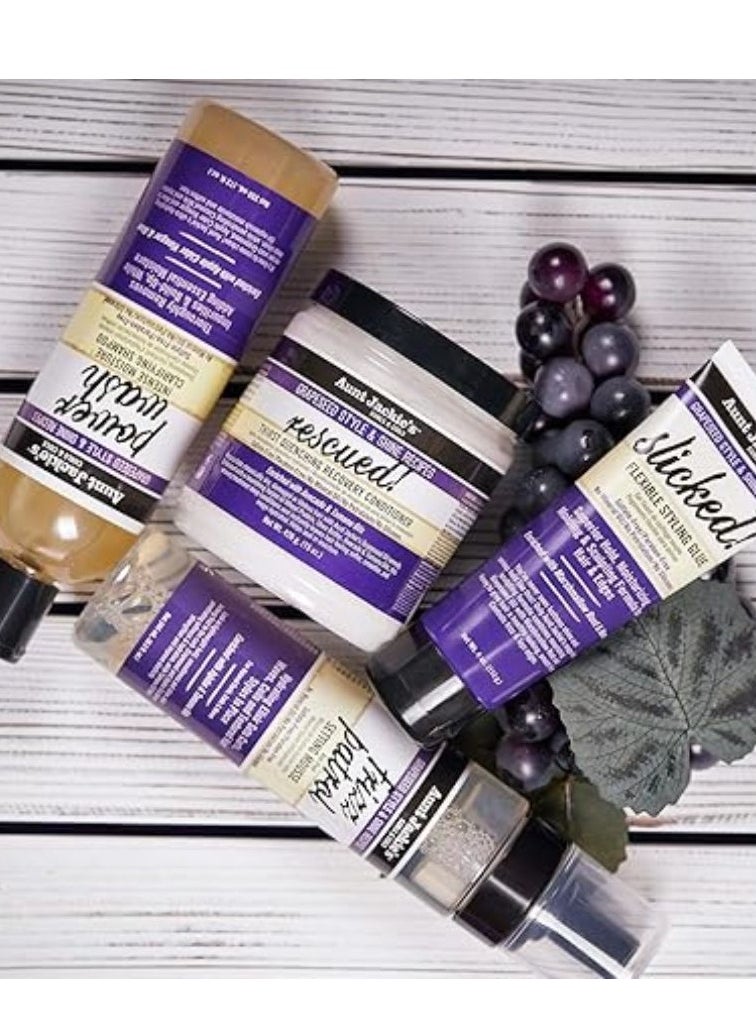 Aunt Jackie's - Grape Seed Frizz Patrol Setting Mousse 244ML - Image 1