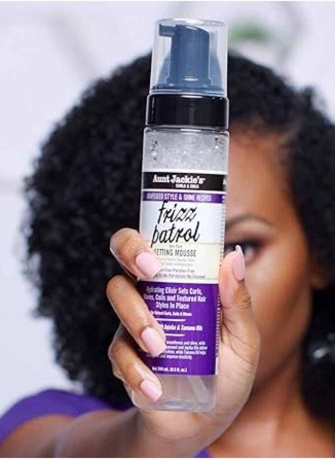 Aunt Jackie's - Grape Seed Frizz Patrol Setting Mousse 244ML - Image 1