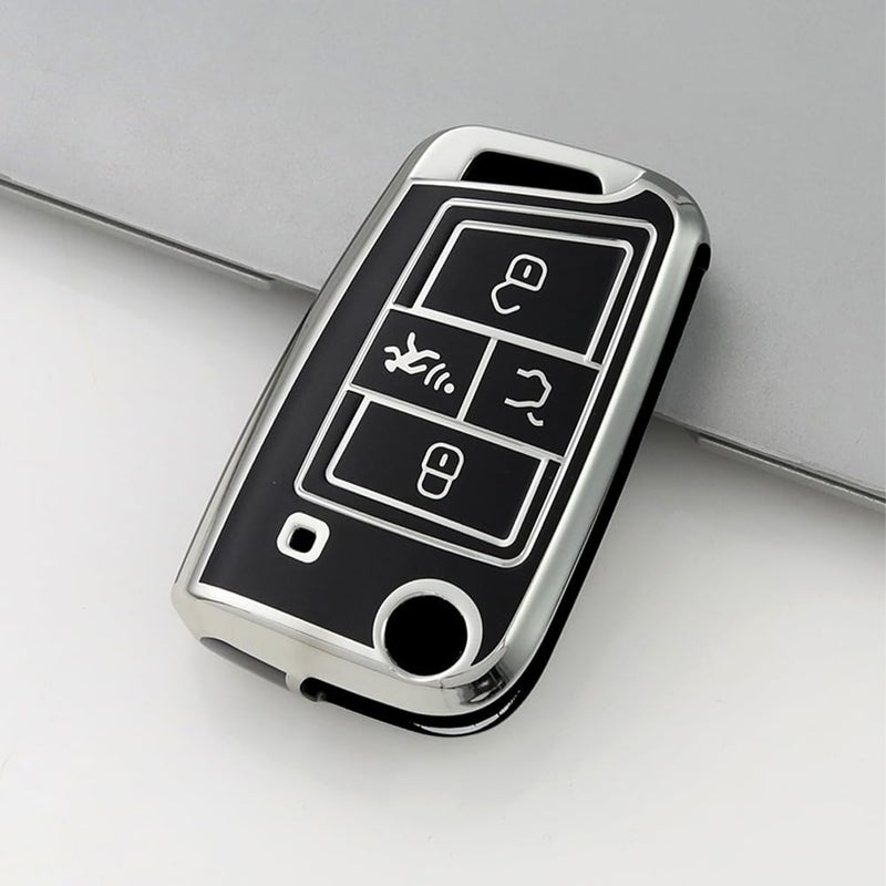 Volkswagen Key Fob Cover Black Premium Tpu Material - Full-Coverage Protection Precision-Molded Shell for Volkswagen Key Fob Owners Daily Use - Image 4