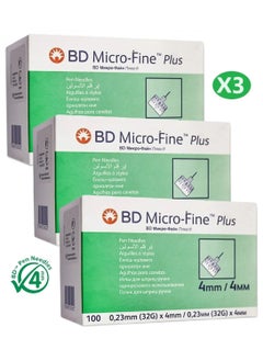 BD BD Micro-Fine Plus Insulin Pen Needle 32G X 4Mm 100's (3 Pack)  - Image 1