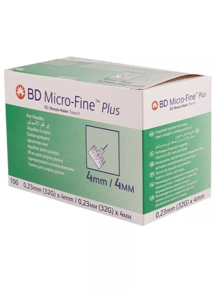 BD Micro-Fine Plus Insulin Pen Needle 32G X 4Mm 100's (3 Pack) - Image 2