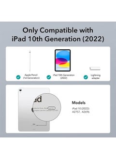 Captaintech Case for iPad 10th Generation 10.9 Inch 2022 Built-in Pencil Holder Flexible Back Cover, Trifold Stand, Auto Sleep Wake Rebound Series Green  - Image 2