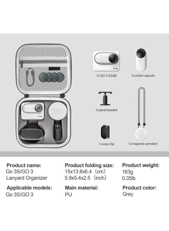 حقيبة حمل لكاميرا Insta360 GO 3، حقيبة تخزين واقية صغيرة متوافقة مع ملحقات كاميرا Insta360 GO 3 - Image 2