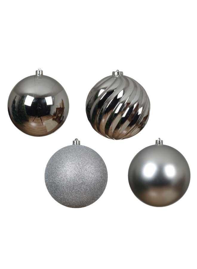 Kaemingk زخرفة عيد الميلاد من كامينغك غير قابلة للكسر، فضي 14 سم - Image 1