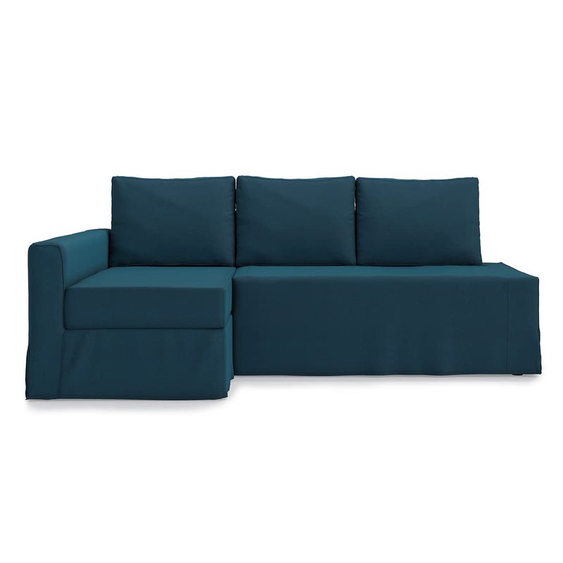 FMCTL غطاء أريكة FMCTL سهل التركيب بديل لغطاء أريكة فراهيتن من إيكيا غطاء فراهيتن للأريكة غطاء فراهيتن فقط مع تشيس على اليسار لون أزرق داكن