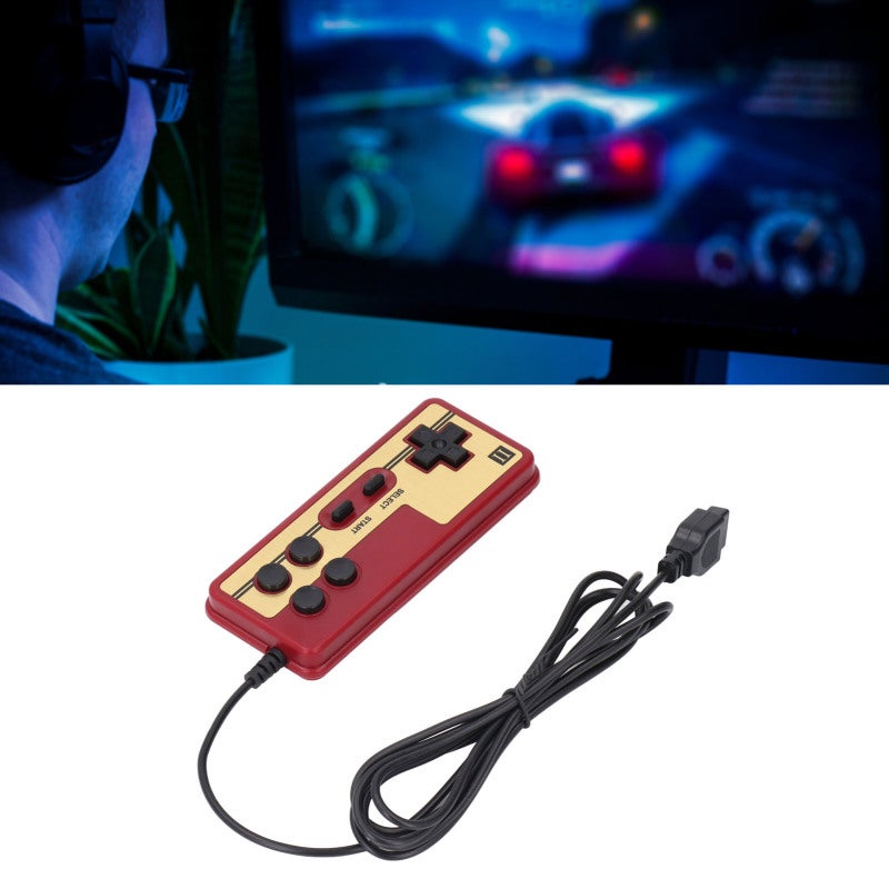 Wired Game Handle 1m Cable ABS Material - Continuous Startup Vintage Gamepad for Nostalgic Gaming, 8 Bit Console Compatible - Image 4