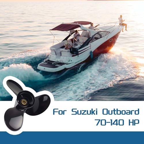 MARKGOO 58100-90J21-019 Propeller 14X21 Pitch for Suzuki 4 Stroke Outboard 70 80 90 100 115 140 HP DF70 DF80 DF90 DF100 DF115 DF140 Boat Motor Engine Parts 3 Blade Aluminum Prop RH 15 Spline Tooth - Image 5
