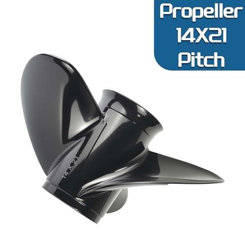 MARKGOO 58100-90J21-019 Propeller 14X21 Pitch for Suzuki 4 Stroke Outboard 70 80 90 100 115 140 HP DF70 DF80 DF90 DF100 DF115 DF140 Boat Motor Engine Parts 3 Blade Aluminum Prop RH 15 Spline Tooth - Image 2