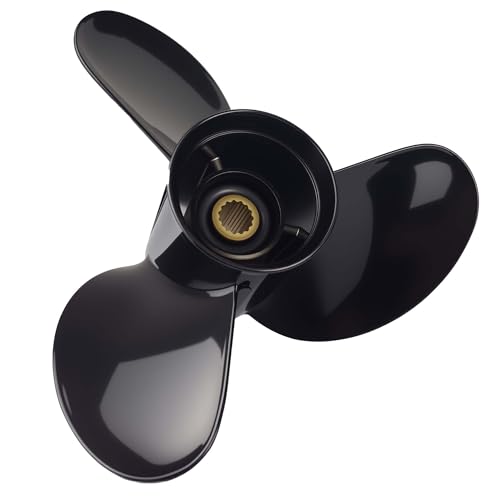 MARKGOO 58100-90J21-019 Propeller 14X21 Pitch for Suzuki 4 Stroke Outboard 70 80 90 100 115 140 HP DF70 DF80 DF90 DF100 DF115 DF140 Boat Motor Engine Parts 3 Blade Aluminum Prop RH 15 Spline Tooth - Image 1