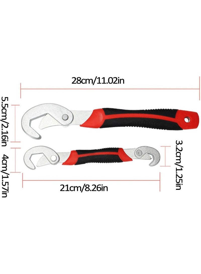 GGOOT Self-Adjusting Pipe Wrench | Adjustable Pipe Wrench - Soft Grip Gadgets, 2X Multifunctional Hardware Tools for Maintenance Industry, Mechanical Engineering  - Image 4