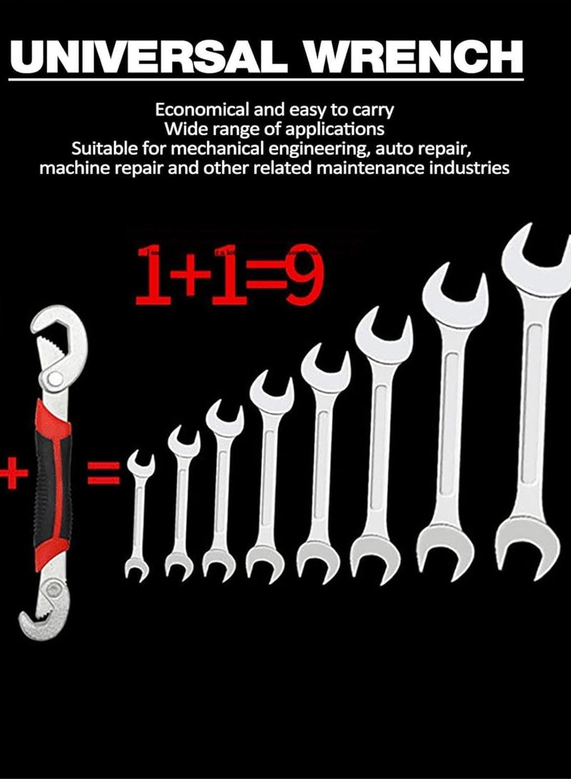 GGOOT Self-Adjusting Pipe Wrench | Adjustable Pipe Wrench - Soft Grip Gadgets, 2X Multifunctional Hardware Tools for Maintenance Industry, Mechanical Engineering  - Image 5