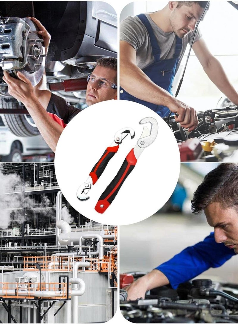 GGOOT Self-Adjusting Pipe Wrench | Adjustable Pipe Wrench - Soft Grip Gadgets, 2X Multifunctional Hardware Tools for Maintenance Industry, Mechanical Engineering  - Image 2