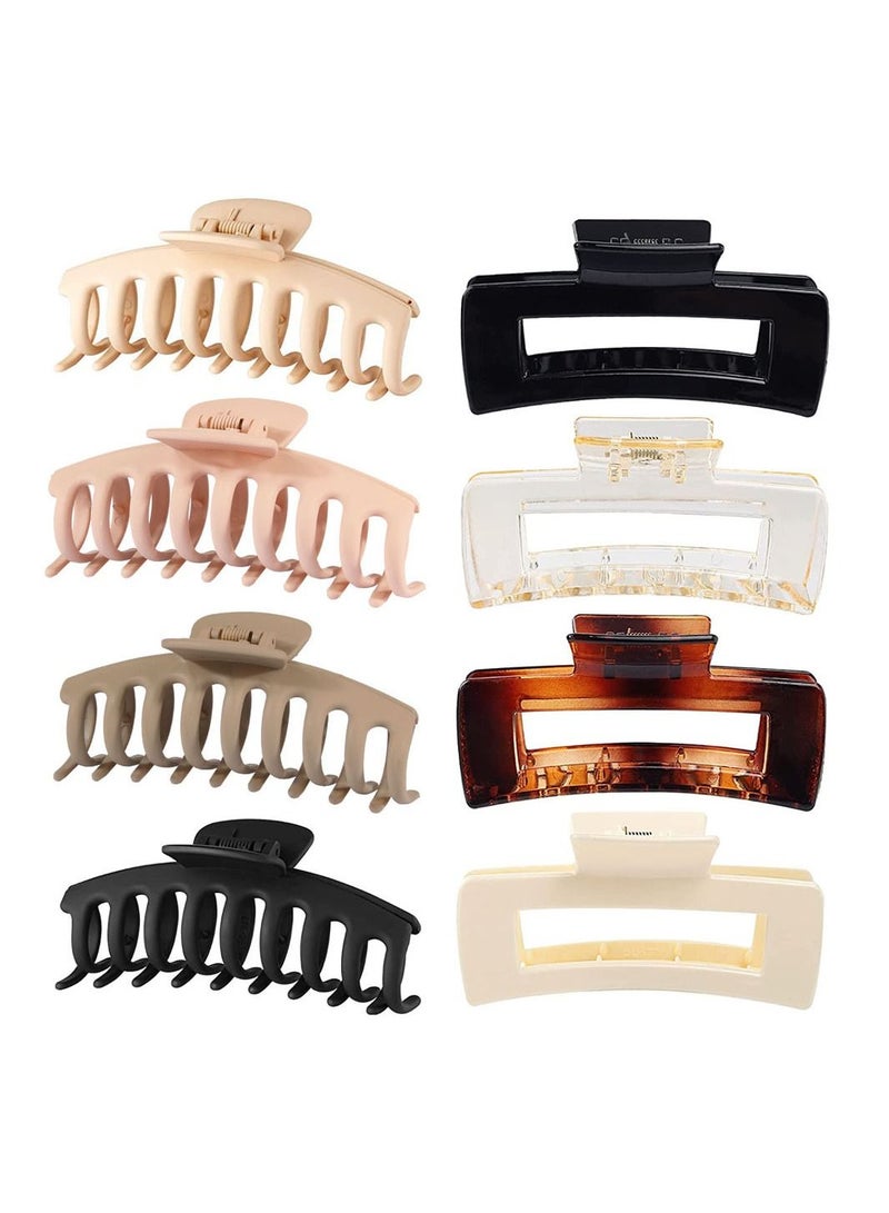 ORiTi مشابك مخلب الشعر 8 قطع كبيرة غير قابلة للانزلاق للشعر الطويل السميك - Image 1