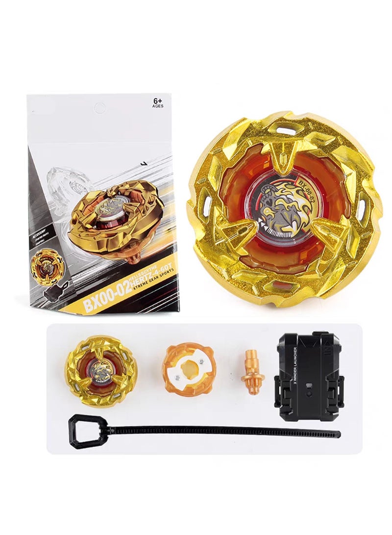 بي بليد ألعاب SB Burst Top X Series 4 BX00 ذات ألوان مختلفة، طلاء إلكتروستاتيكي، مجموعة ألعاب واحدة (ذهبي) - Image 1