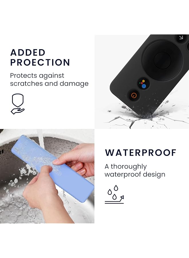 أكس سبرينج غطاء جهاز التحكم عن بعد أسود، جراب واقٍ من السيليكون لجهاز التحكم عن بعد 4K TV Mi Box 2Nd Stick جهاز التحكم عن بعد غطاء واقٍ من السيليكون مضاد للانزلاق مع حزام - Image 3