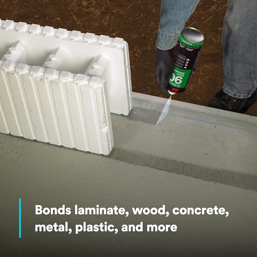 3M HiStrength 90 Spray Adhesive Permanent Bonds Laminate Wood Concrete Metal Plastic Clear Glue Net Wt 176 oz Will Spray Upside Down Only - Image 3
