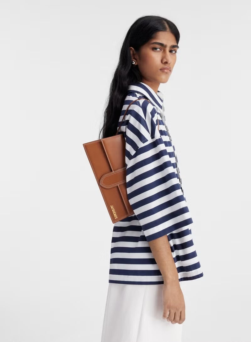 JACQUEMUS The Bambino Long Flap Bag, Women's Hand Bag, Women's Shoulder Bag, Women's Tote Bag, Women's Travel Bag, Light-Brown 28cm - Image 2