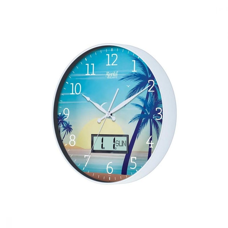 Ajanta 6097 White Designer Wall Clock | 36.7 cm Silent Sweep | Dome Glass | Premium Modern Home & Office Decor | 1-Year Warranty - Image 5