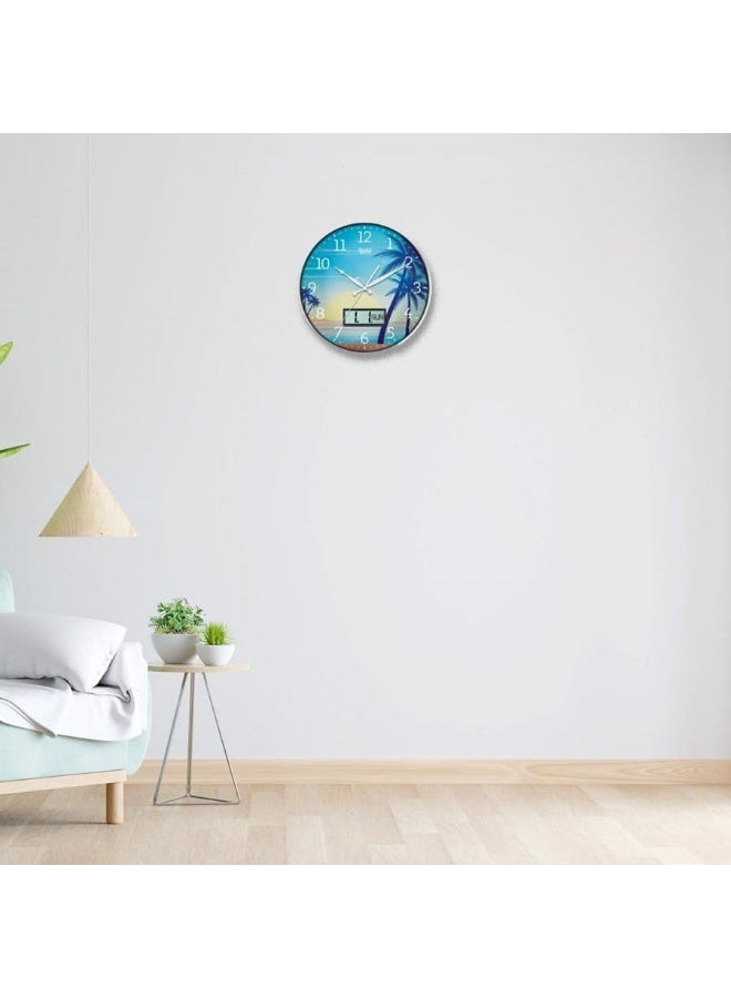 Ajanta 6097 White Designer Wall Clock | 36.7 cm Silent Sweep | Dome Glass | Premium Modern Home & Office Decor | 1-Year Warranty - Image 2