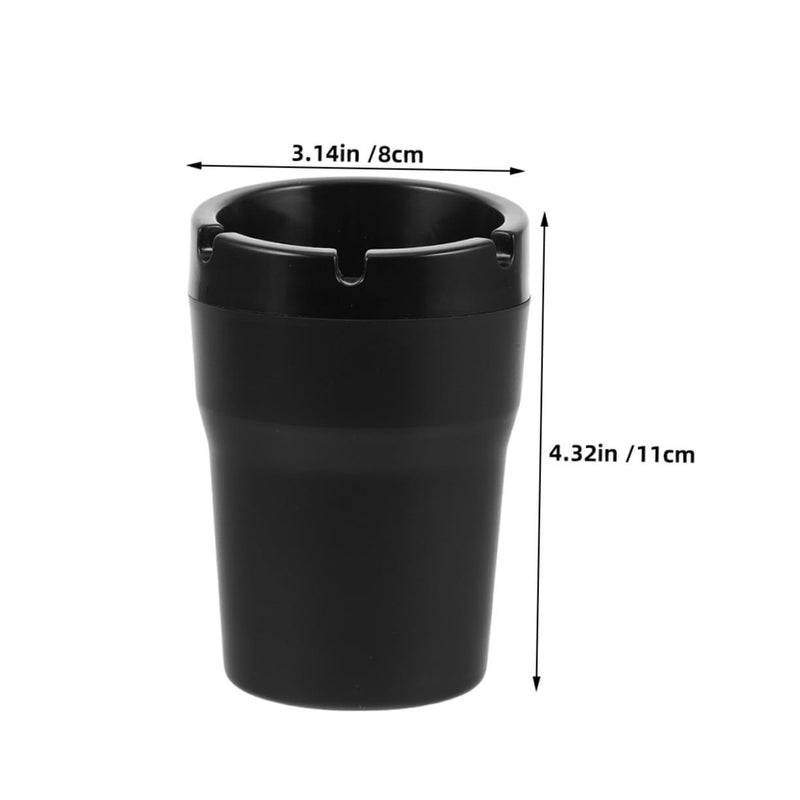 2pcs Portable Car Ashtrays With Lid Smokeless Design Fit Cup Holders - Image 3