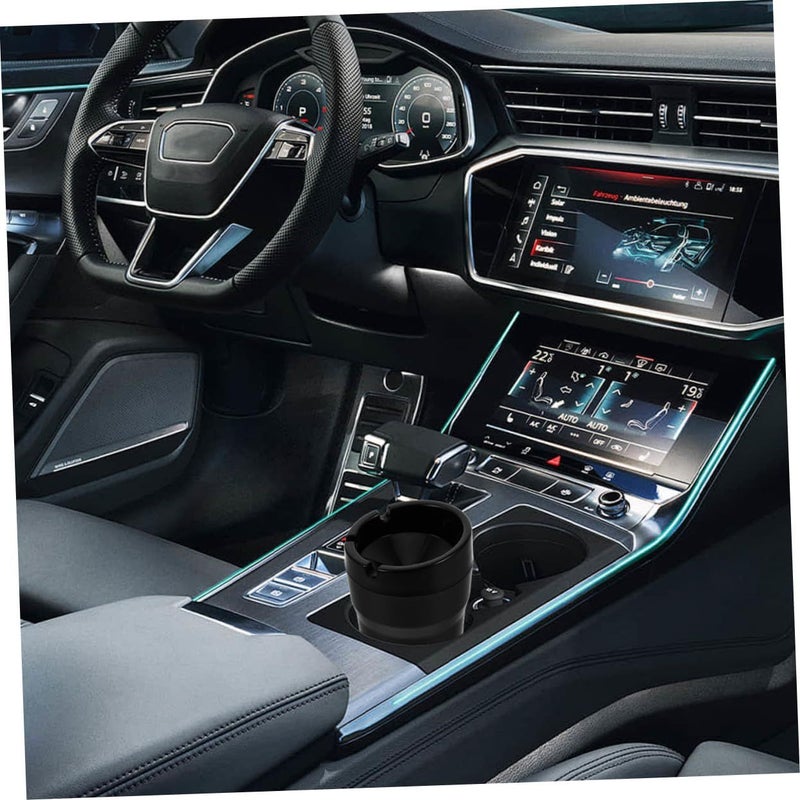 2pcs Portable Car Ashtrays With Lid Smokeless Design Fit Cup Holders - Image 5
