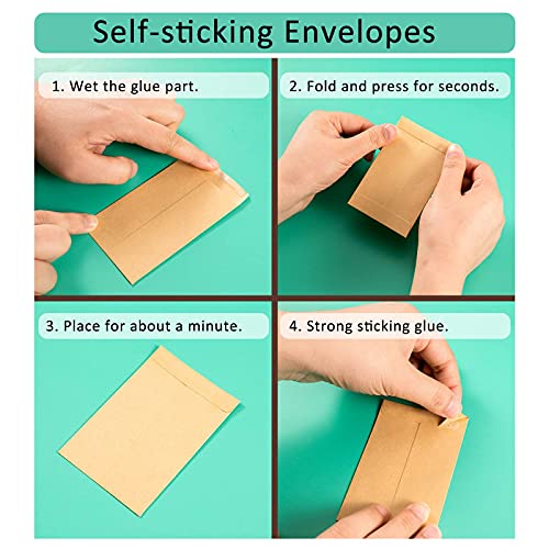 CINPIUK Wedding Favor Seed Packets, 100PCS Let Love Grow Self Adhesive Seed Packets Retro Kraft Envelopes Seeds Storage Paper Packets for Rustic Sunflower Wedding Baby Shower Favors - Image 3