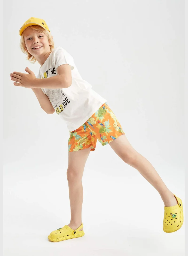 DeFacto Tie Waist Floral Print Swimming Short