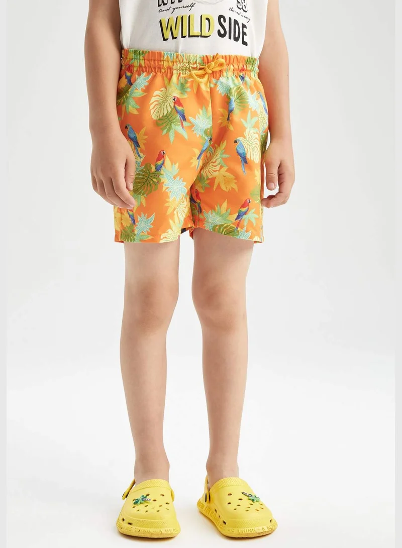 DeFacto Tie Waist Floral Print Swimming Short