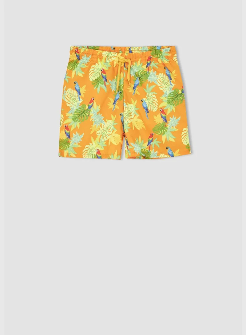 DeFacto Tie Waist Floral Print Swimming Short